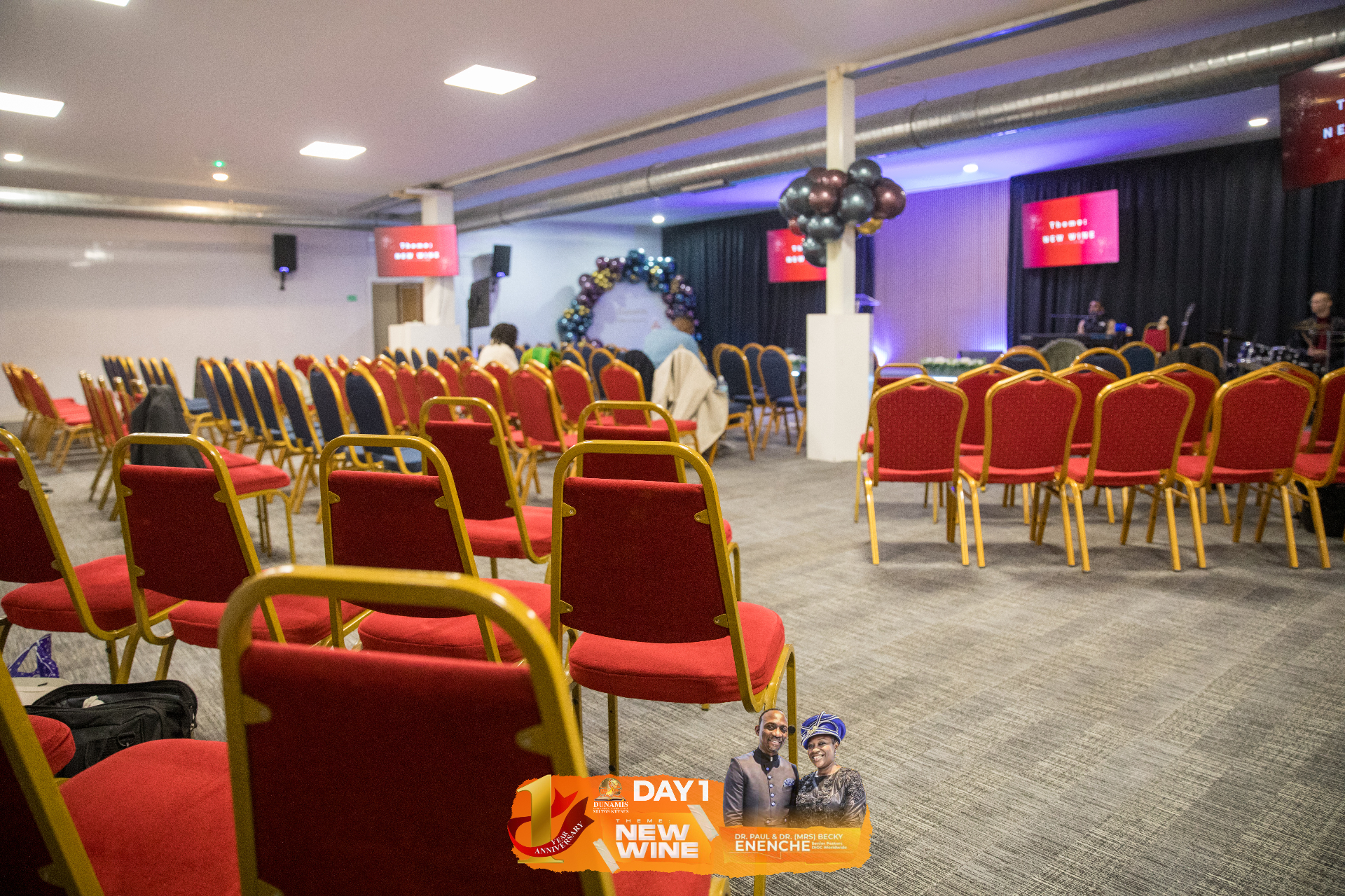 Dunamis Milton Keynes sanctuary set up for service