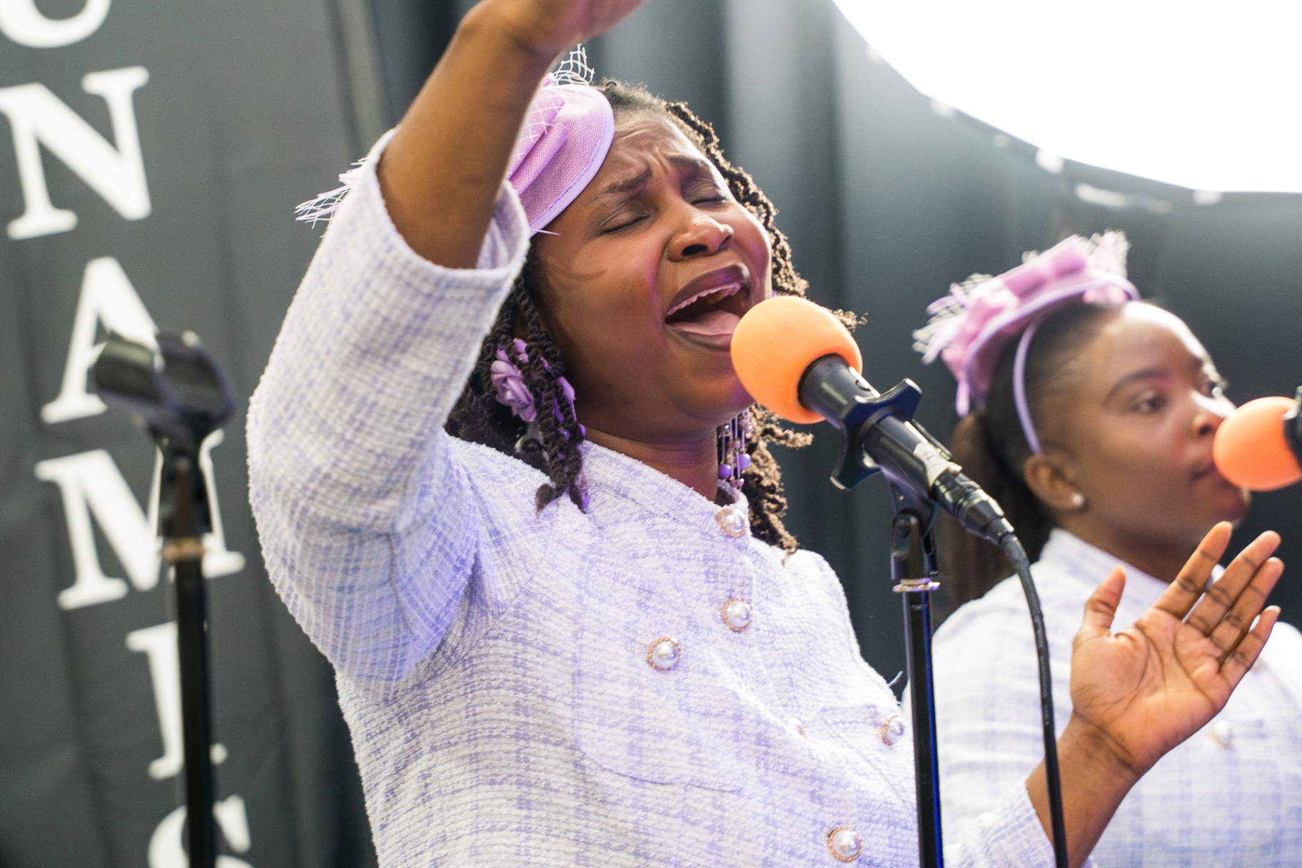 Singer pouring her heart out in worship