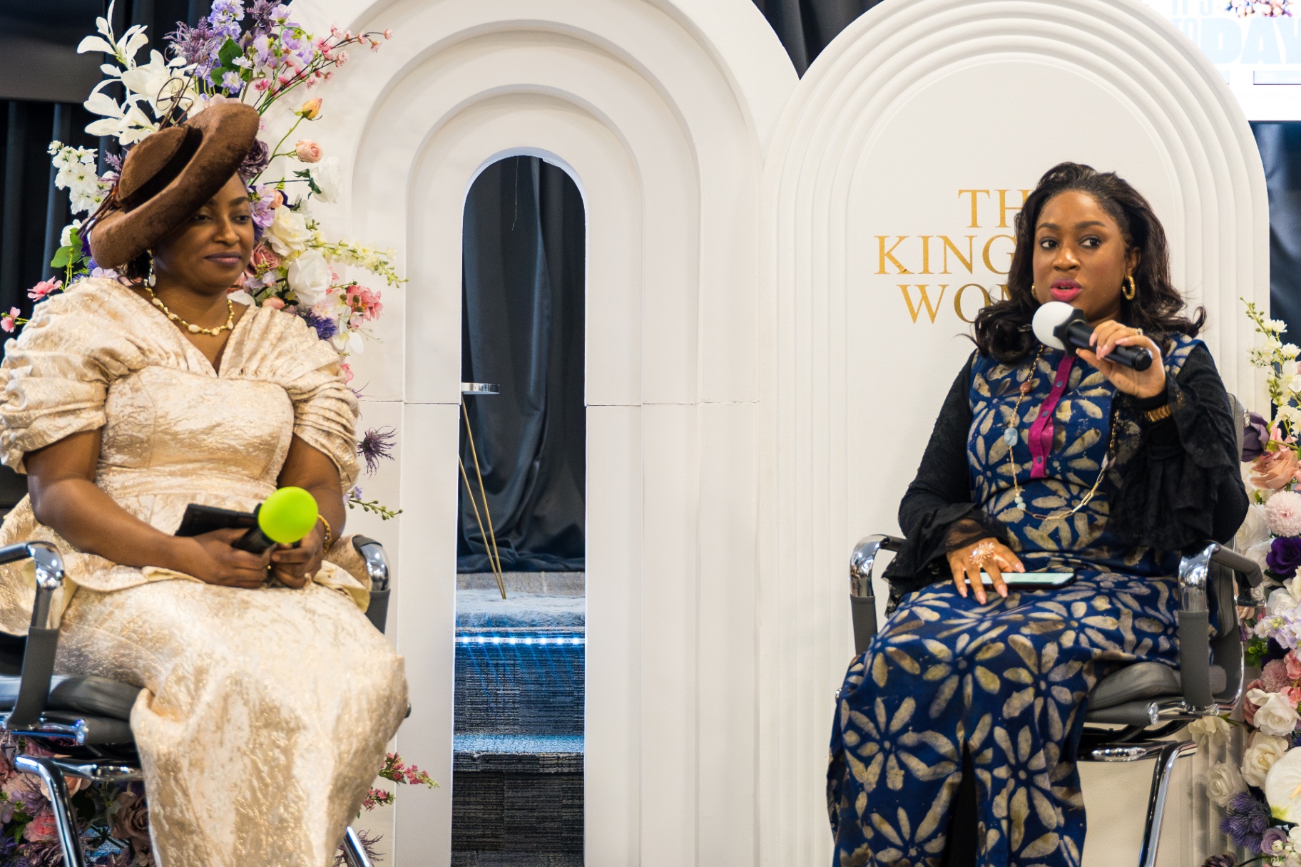 Two ministers in conversation during The Kingdom Woman panel