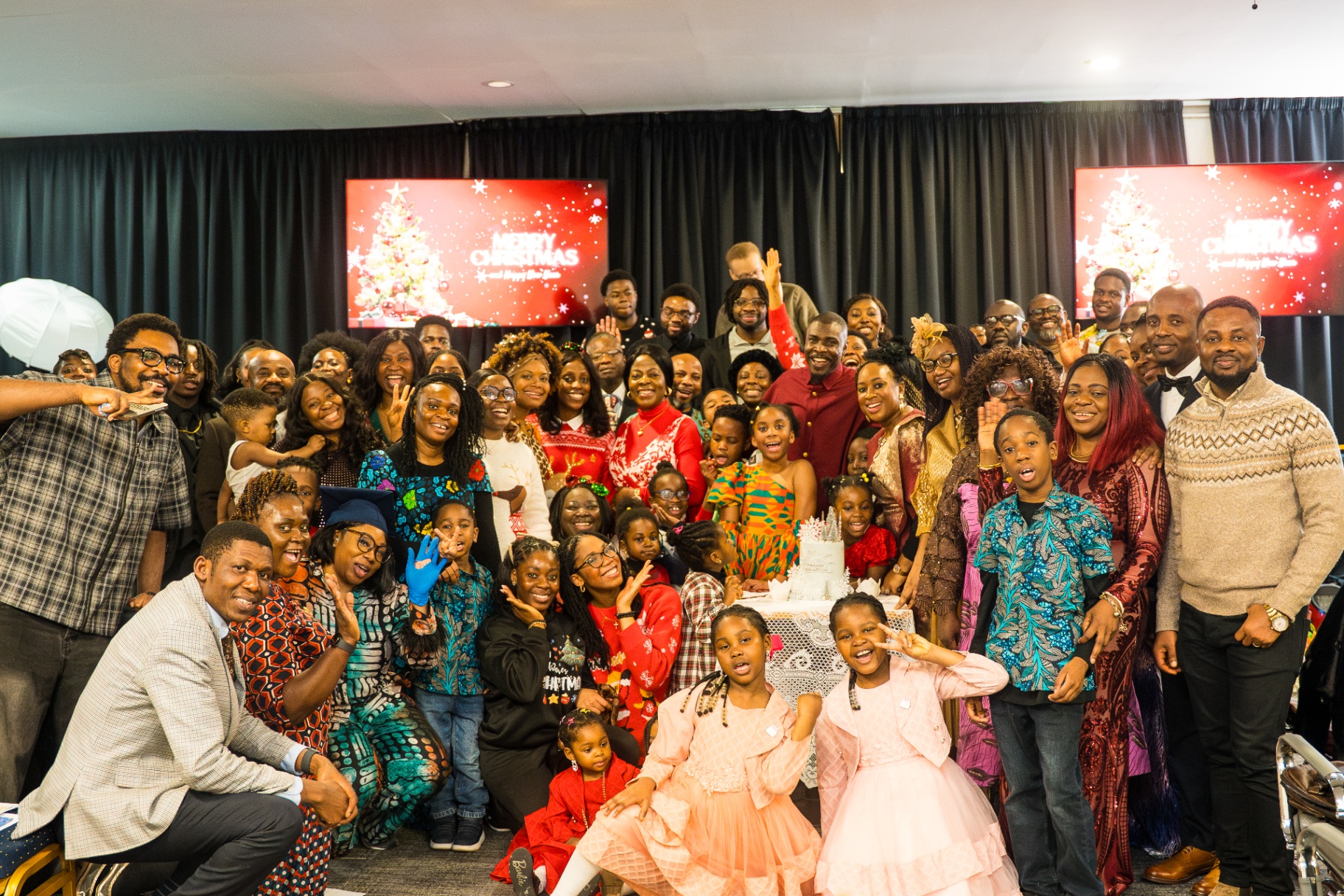 Dunamis Milton Keynes family gathered for Christmas celebration